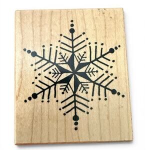 PSX Large Snowflake Winter E-1953 Rubber Stamp